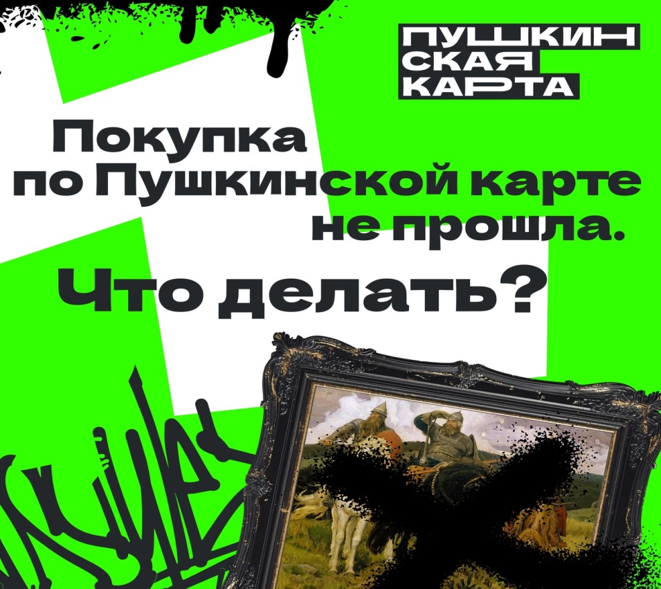 Что делать, если покупка по Пушкинской карте не прошла?.